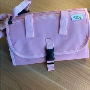 Pink portable changing pad
